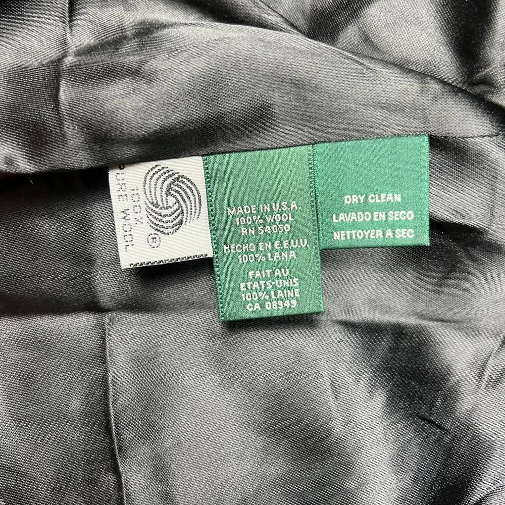 Vintage Lauren Ralph Lauren Wool Coat Womens 6 Grey Jacket LRL Made In USA - Picture 8 of 9